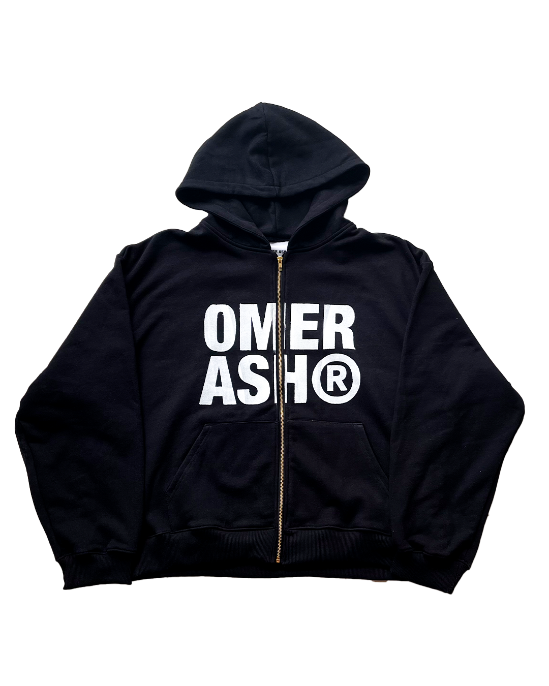 OMERASH BLACK ZIP HOODIE