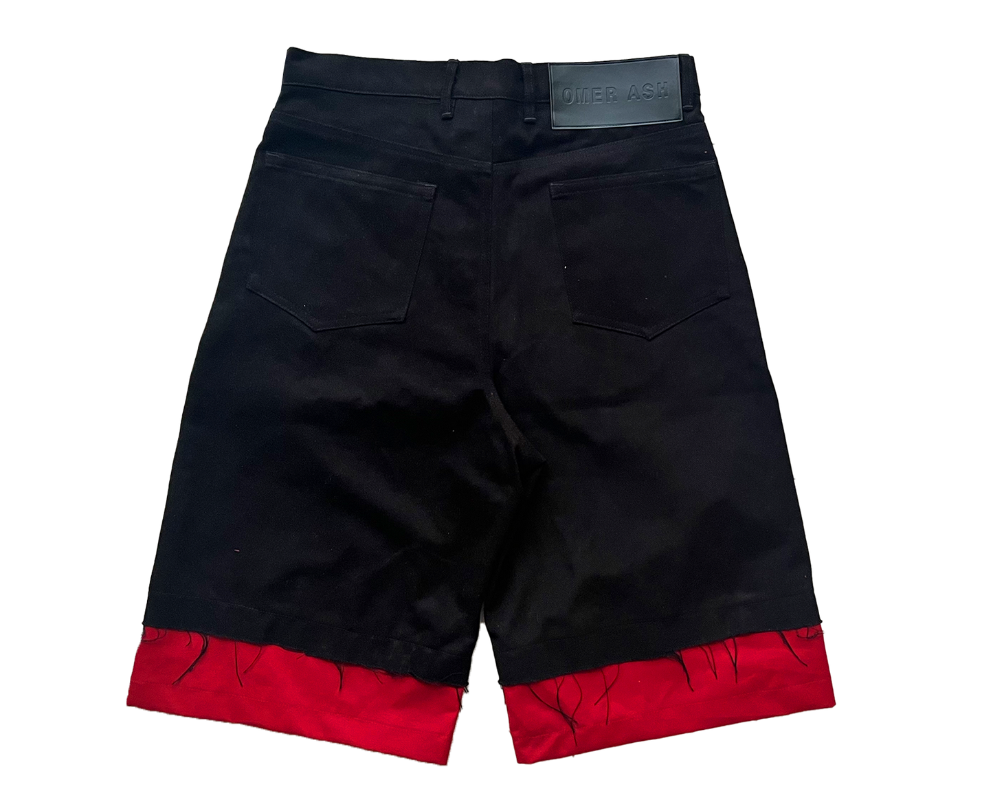 DOUBLE LAYERED DISTRESSED JORTS