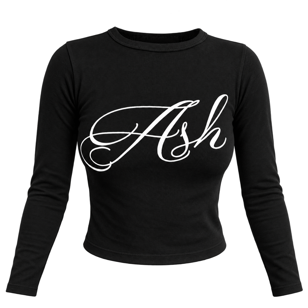 Ash long sleeve baby tee | Black