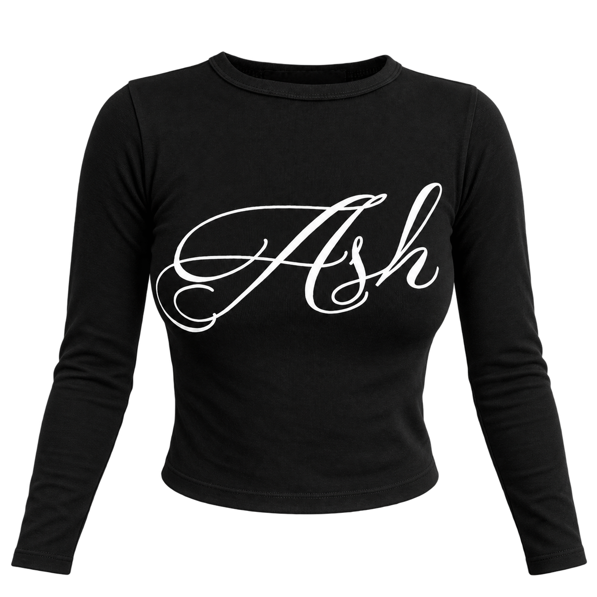 Ash long sleeve baby tee | Black