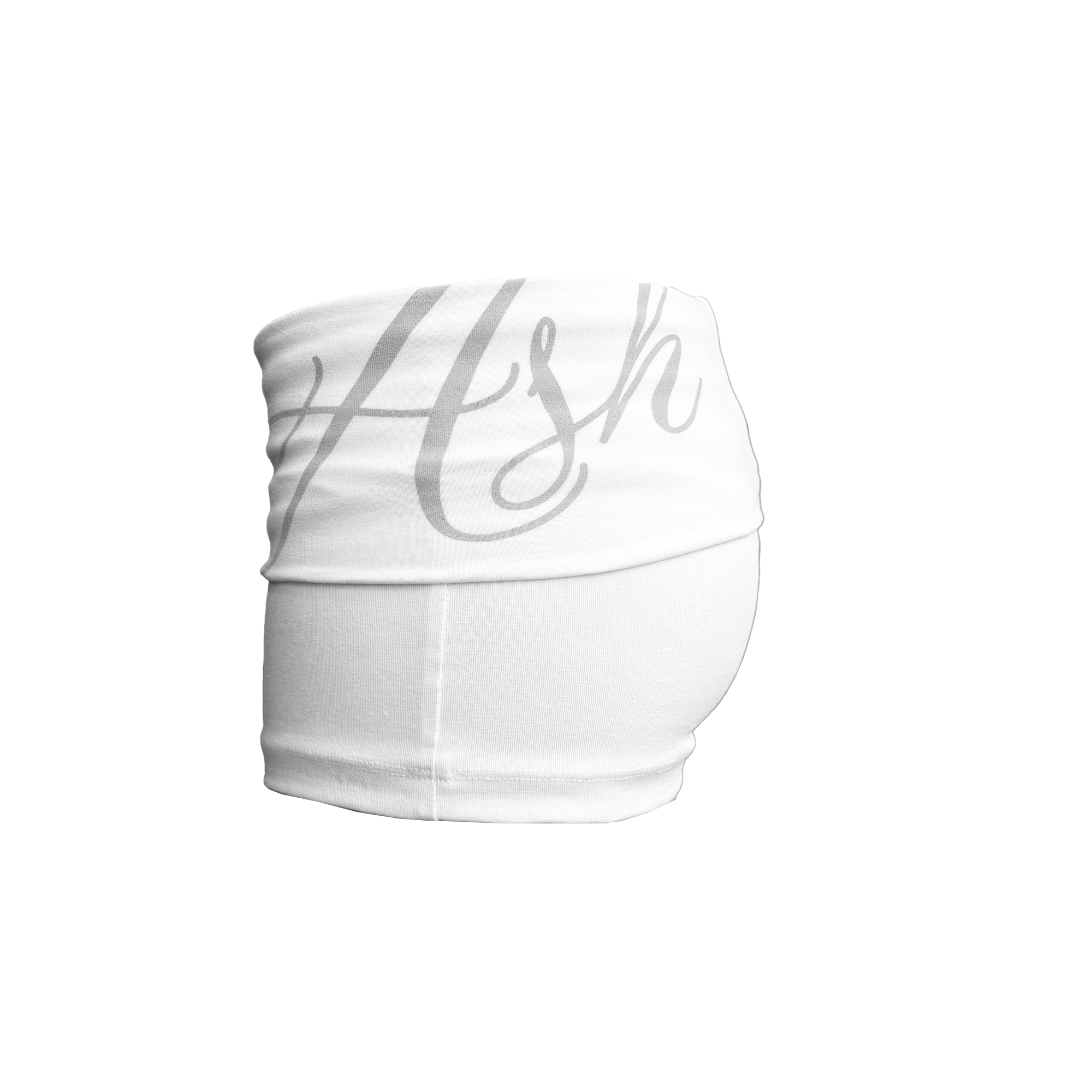 Ash micro shorts | White