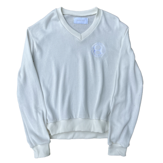 'a' LOGO KNITTED SWEATER | WHITE