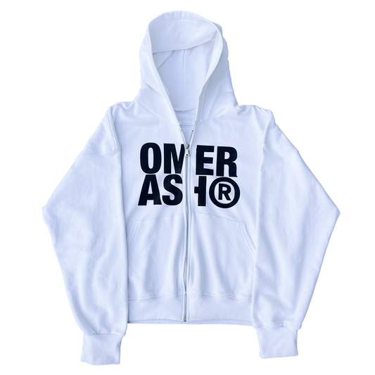 LOGO ZIP HOODIE | WHITE