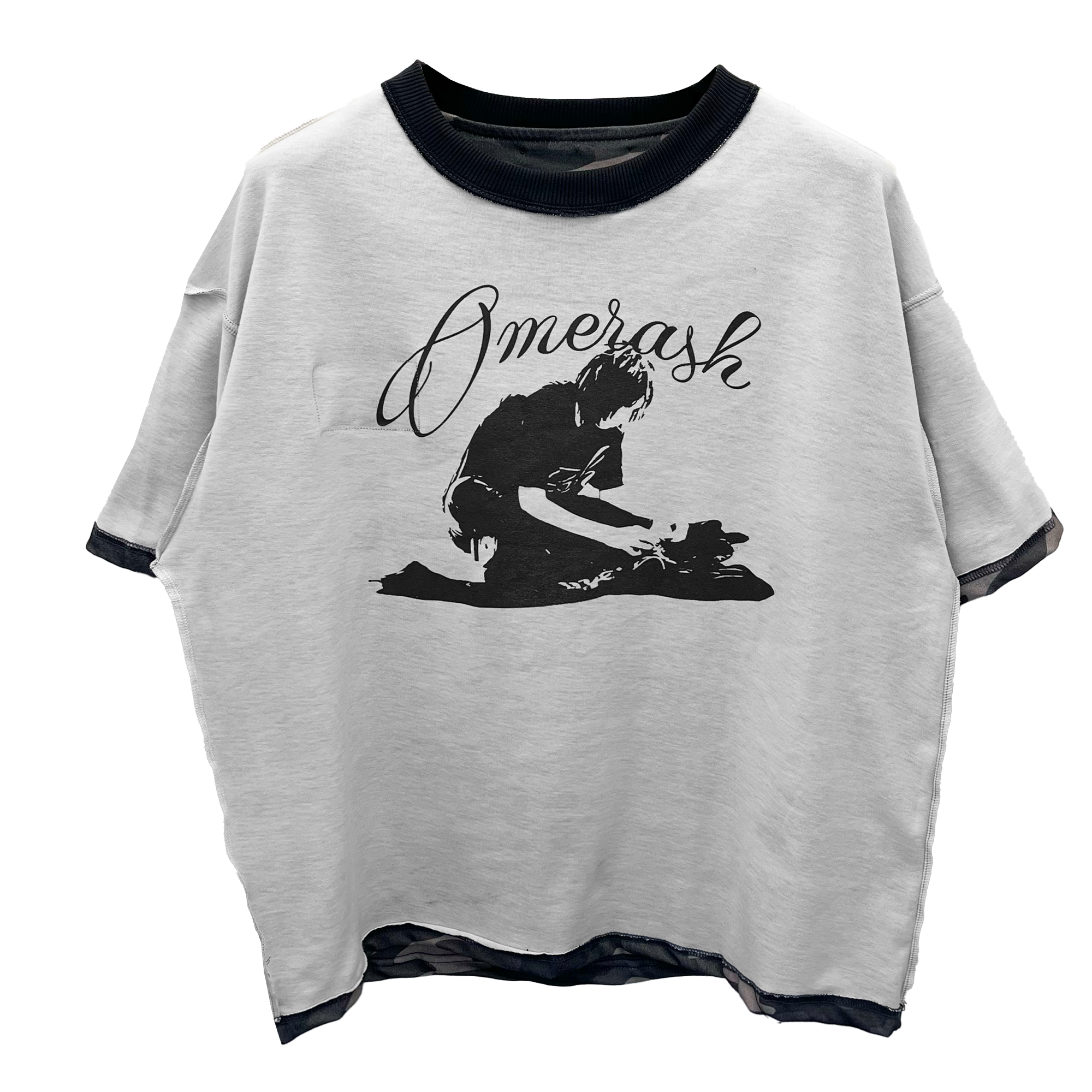 Logo patch reversible Camouflage T-shirt