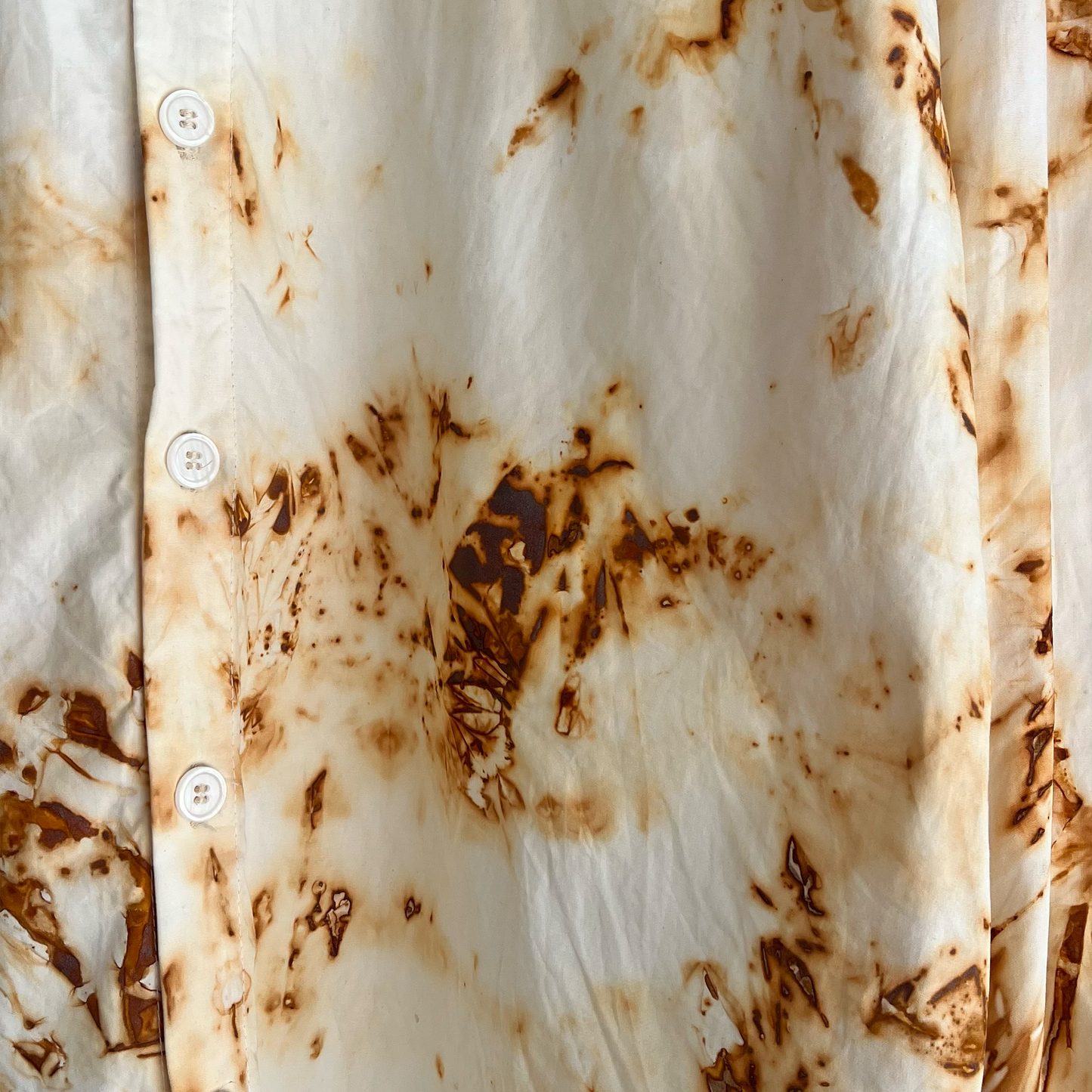 Rust stained button up shirt