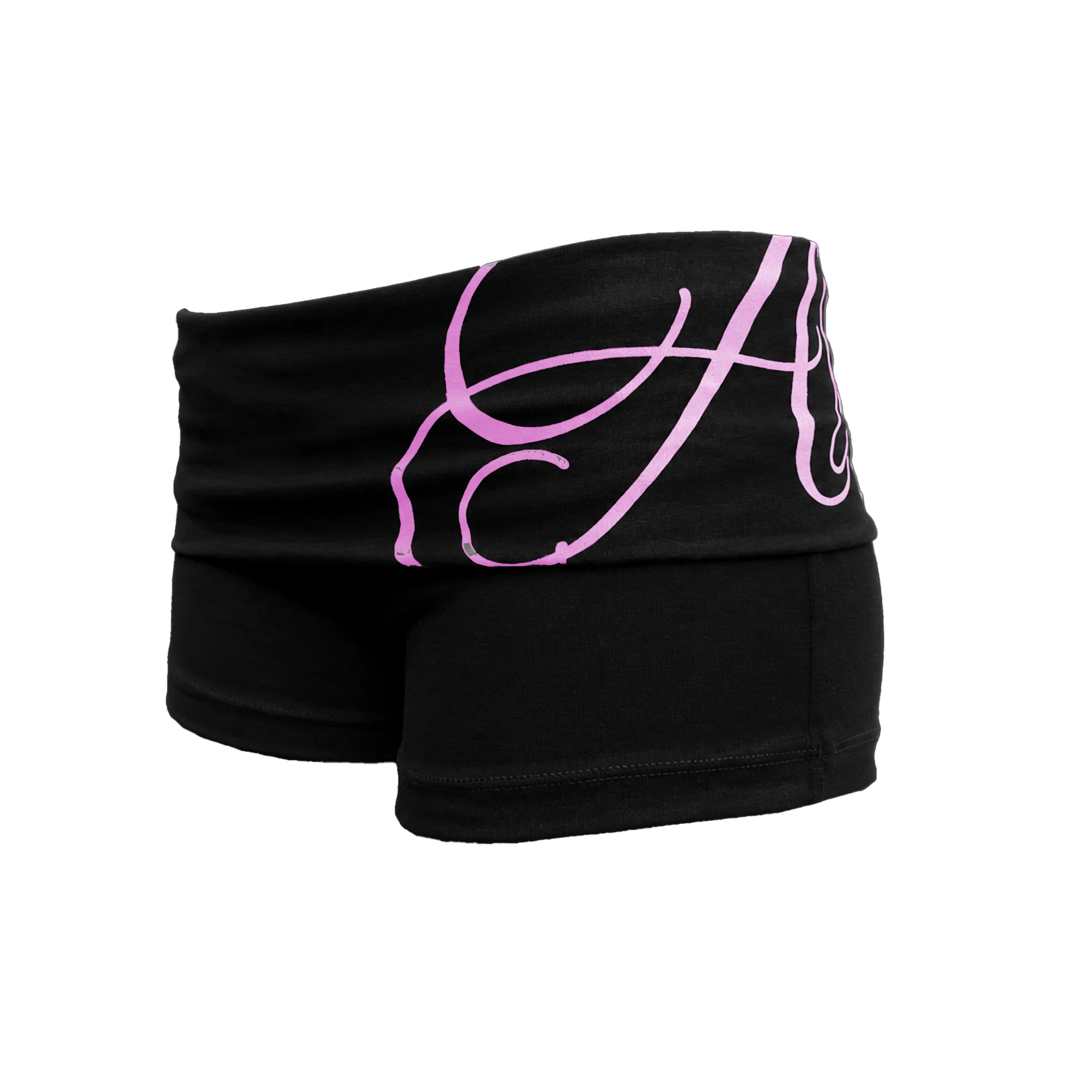 Ash micro shorts | Black & pink
