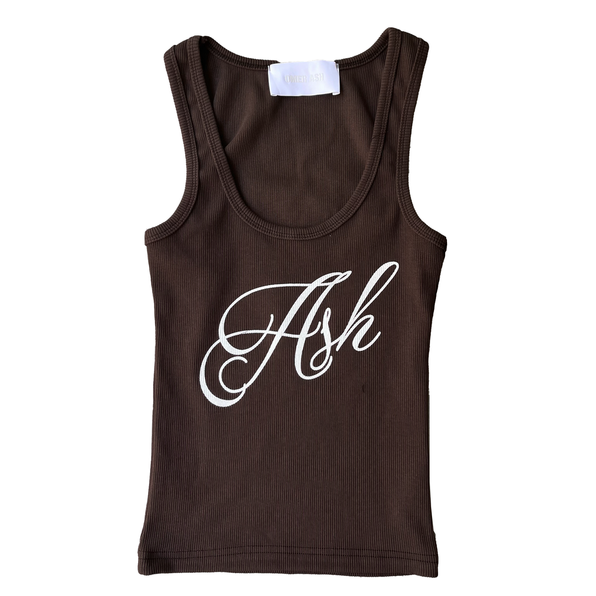 Ash women's tank top | Brown & white