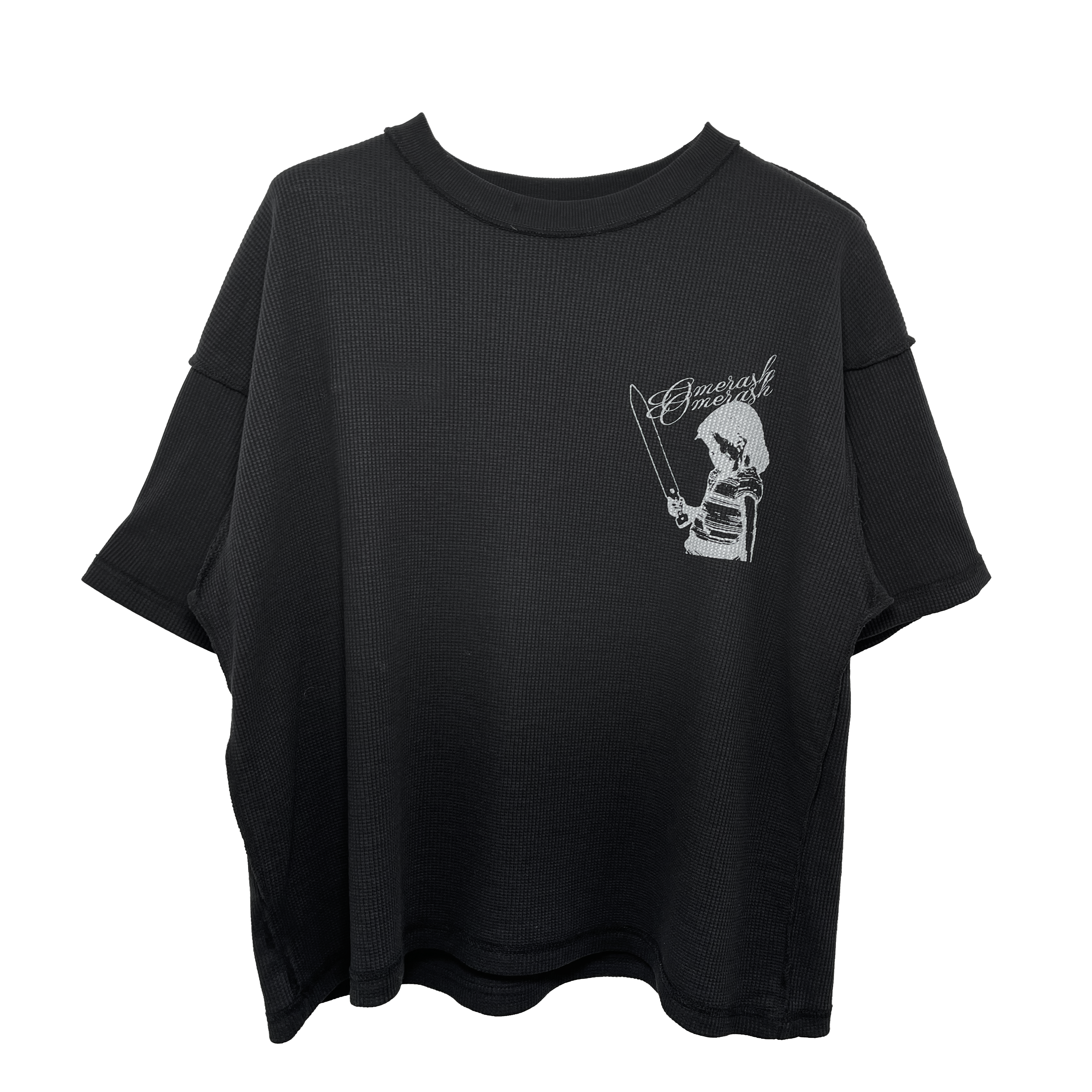 Thermal waffle reversible T-shirt
